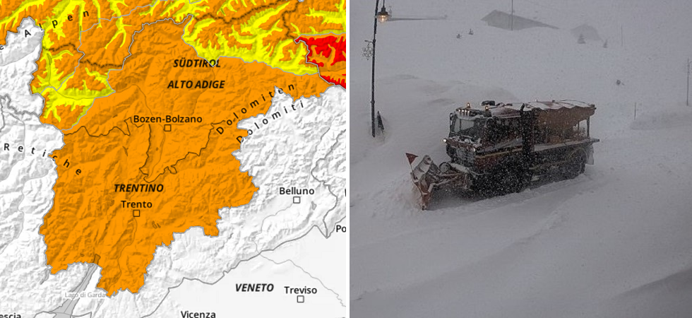 Pericolo valanghe, su tutta la Regione è stata estesa l’allerta arancione: “Non si escludono altre nevicate a livello locale”